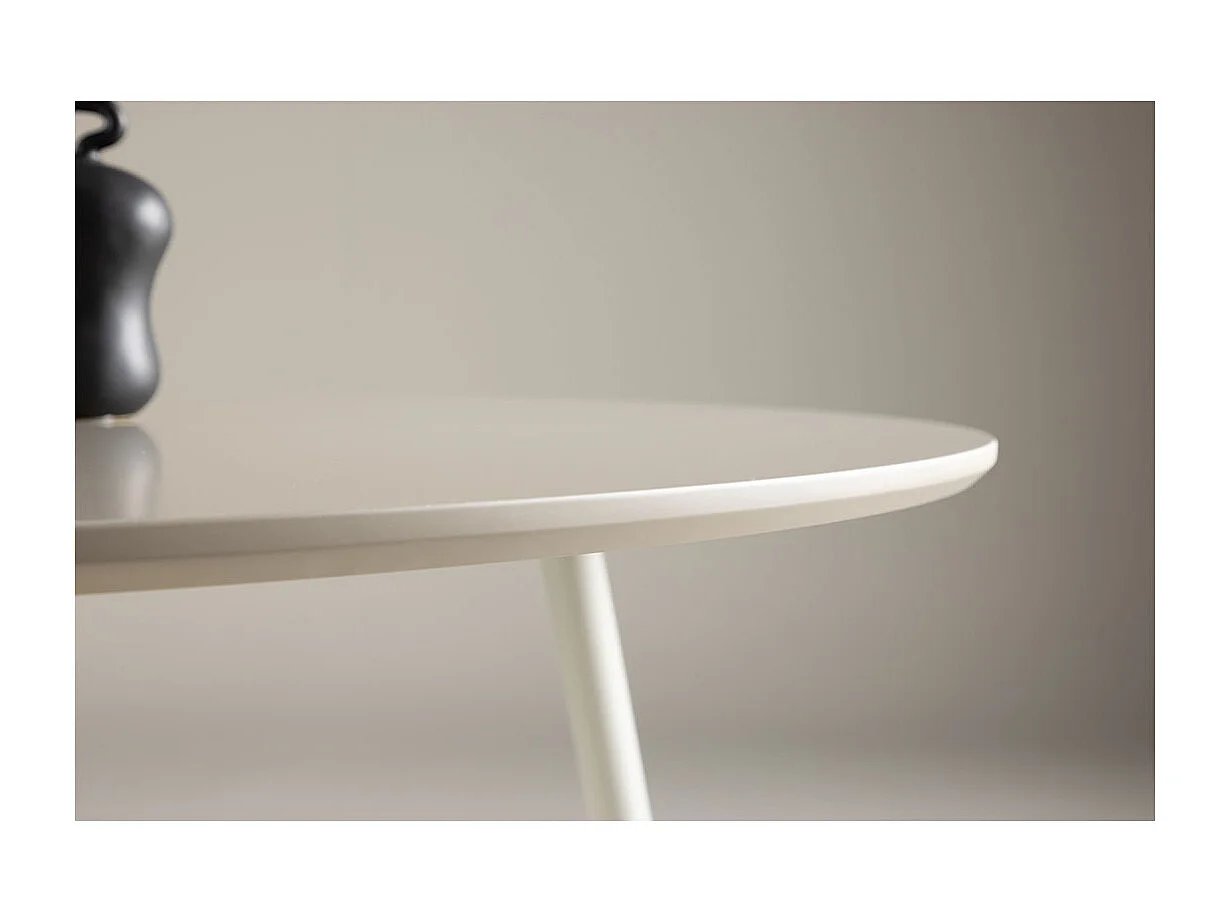 Table à Manger Ronde "Plaza" 120cm Beige