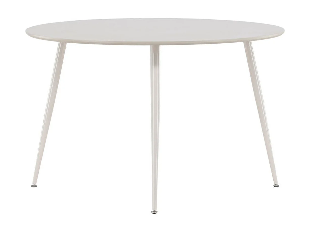 Table à Manger Ronde "Plaza" 120cm Beige