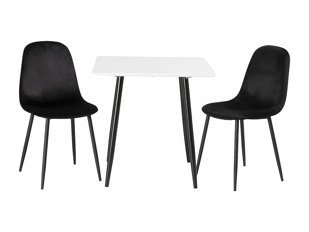 Polar eetkamertafel 80x80 cm wit.