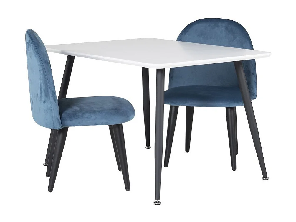 Table Enfant "Plaza" 60x80cm Blanc & Noir