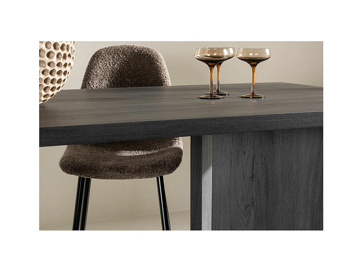 Table à Manger Design "Bassholmen" 180cm Noir