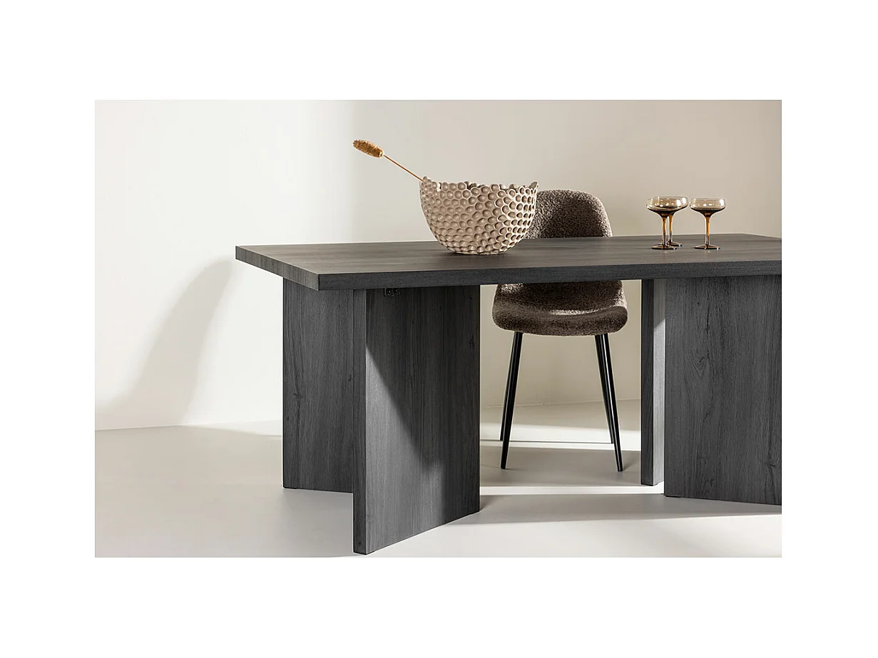 Table à Manger Design "Bassholmen" 180cm Noir