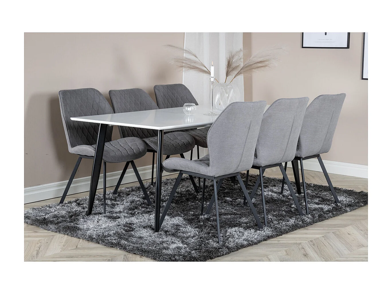 Polar eetkamertafel 90x180 cm wit.