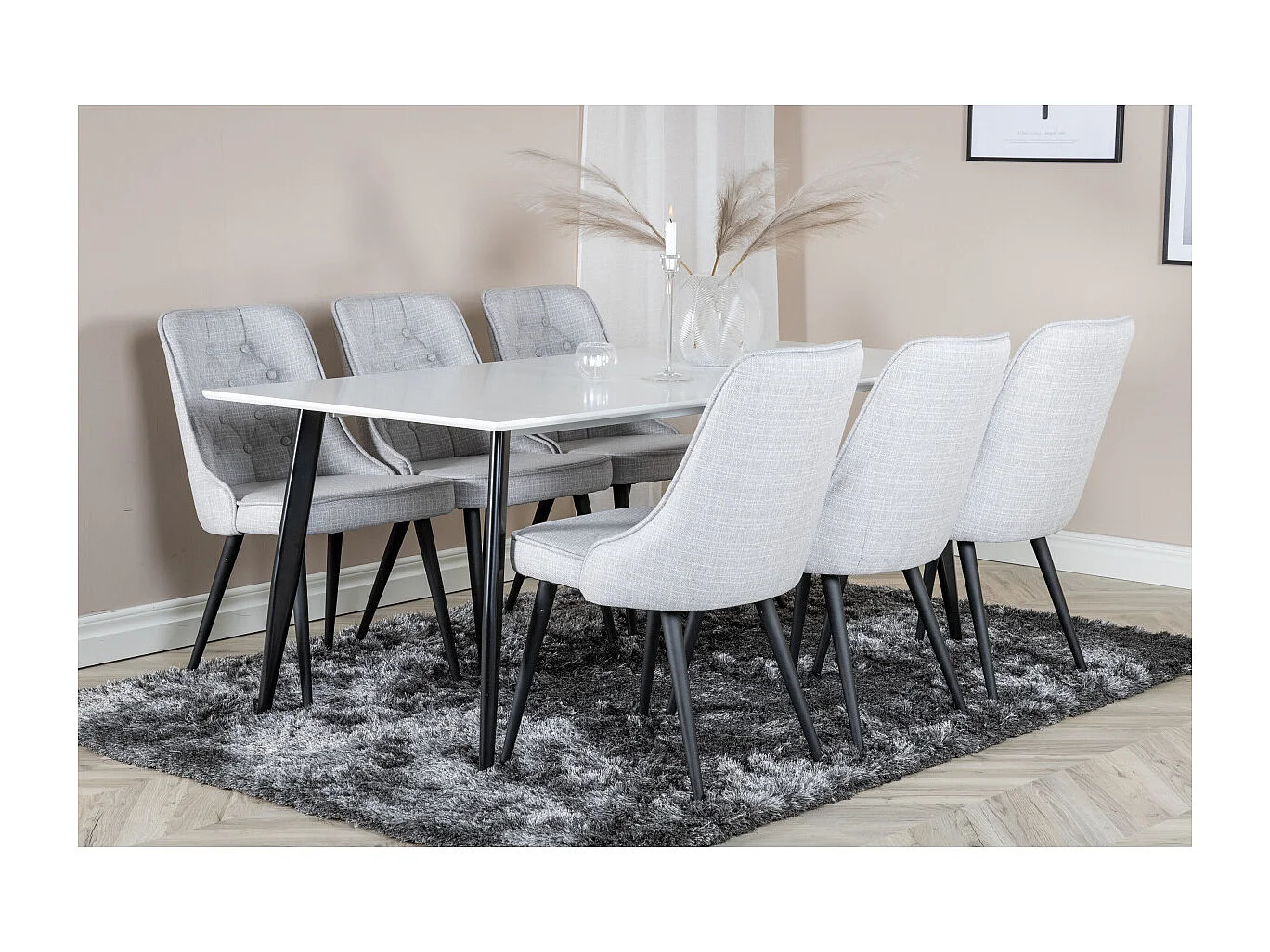 Polar eetkamertafel 90x180 cm wit.