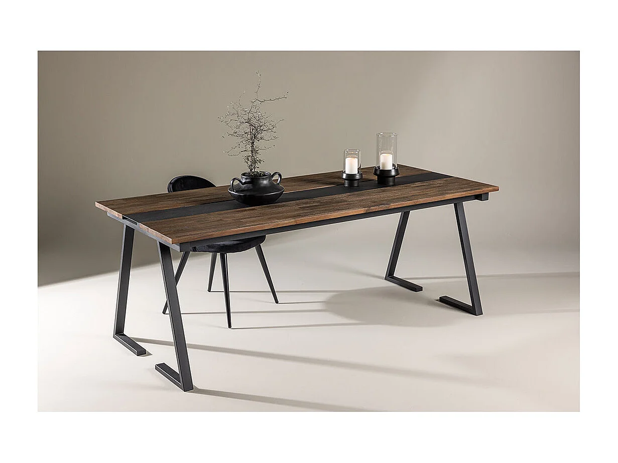 Table à Manger en Teck "Jakarta" 200cm Marron