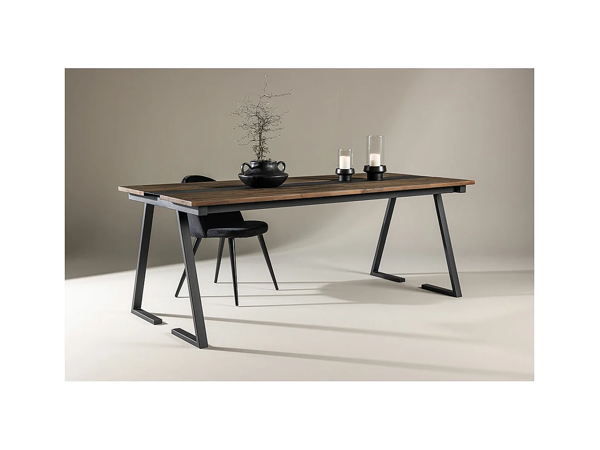 Jakarta eetkamertafel 90x200 cm zwart.