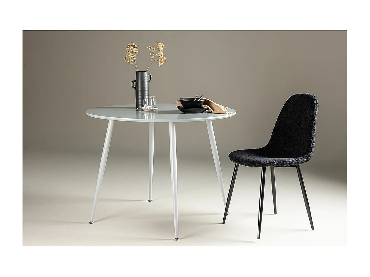 Plaza eetkamertafel Ø100 cm grijs.