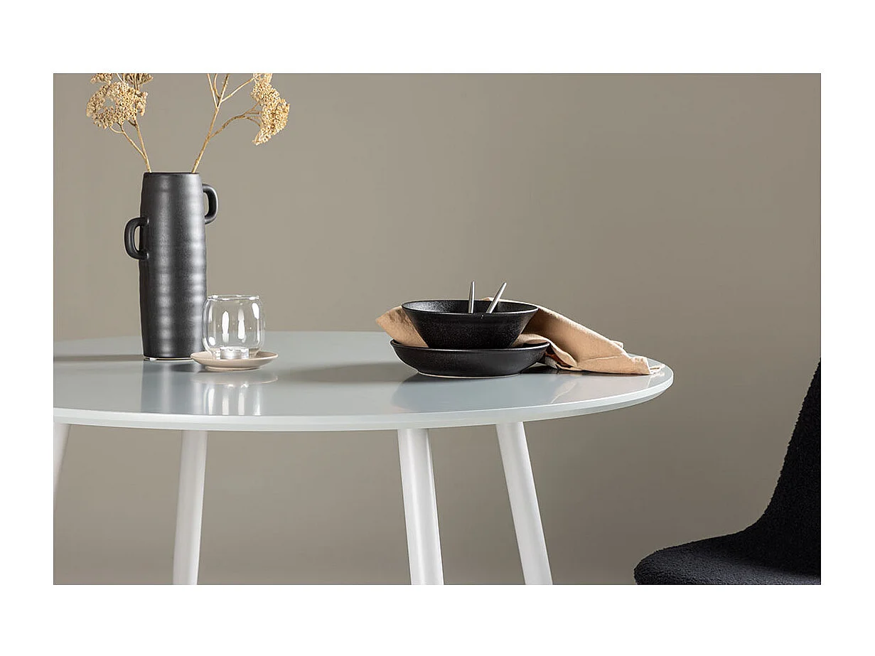 Plaza table de salle à manger Ø100 cm gris.