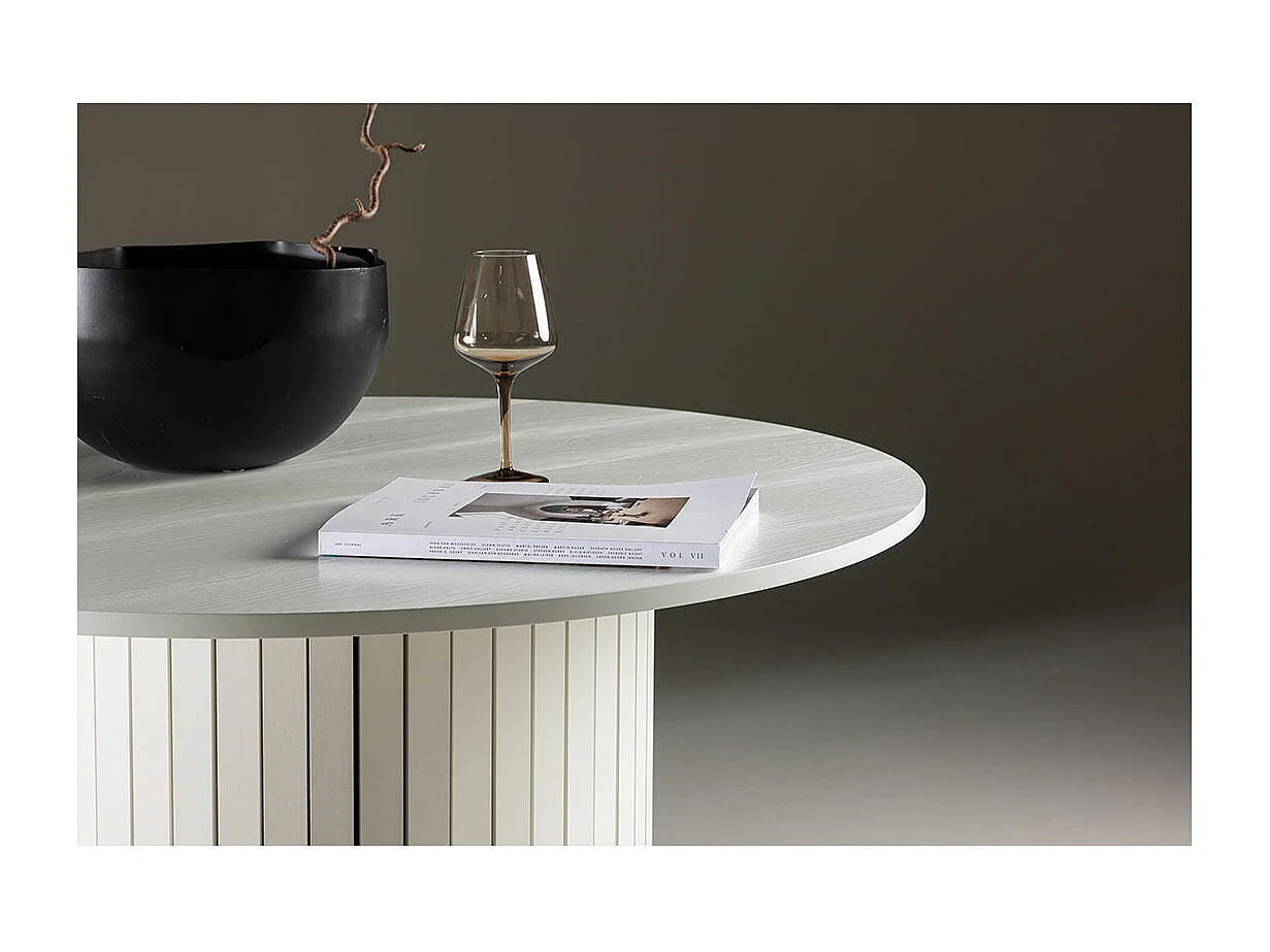 Härön eetkamertafel Ø110 cm wit.