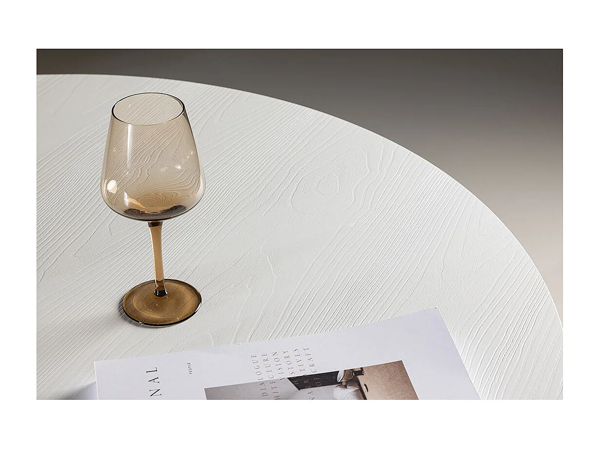 Härön eetkamertafel Ø110 cm wit.