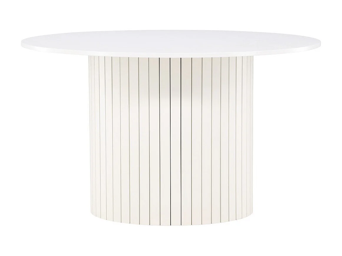 Härön eetkamertafel Ø110 cm wit.