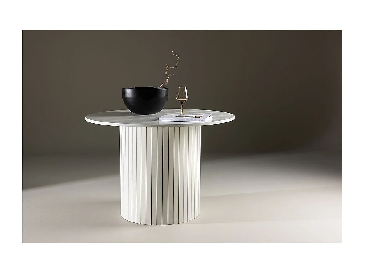Härön table de salle à manger Ø110 cm blanc.