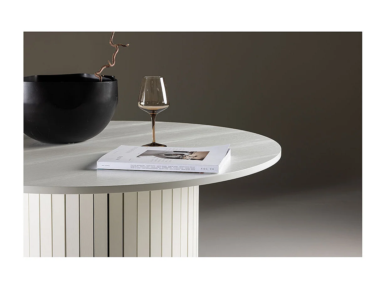 Härön table de salle à manger Ø110 cm blanc.