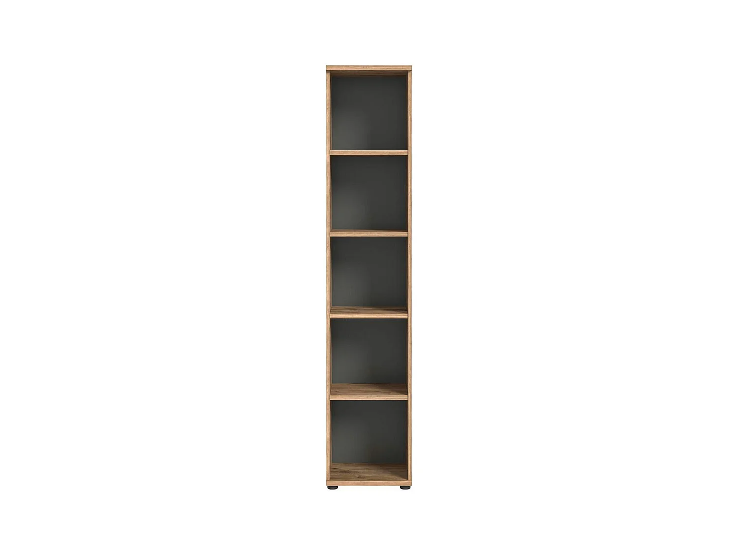 Mason étagère de bureau 40cm 4 tablettes gris,chêne décor.