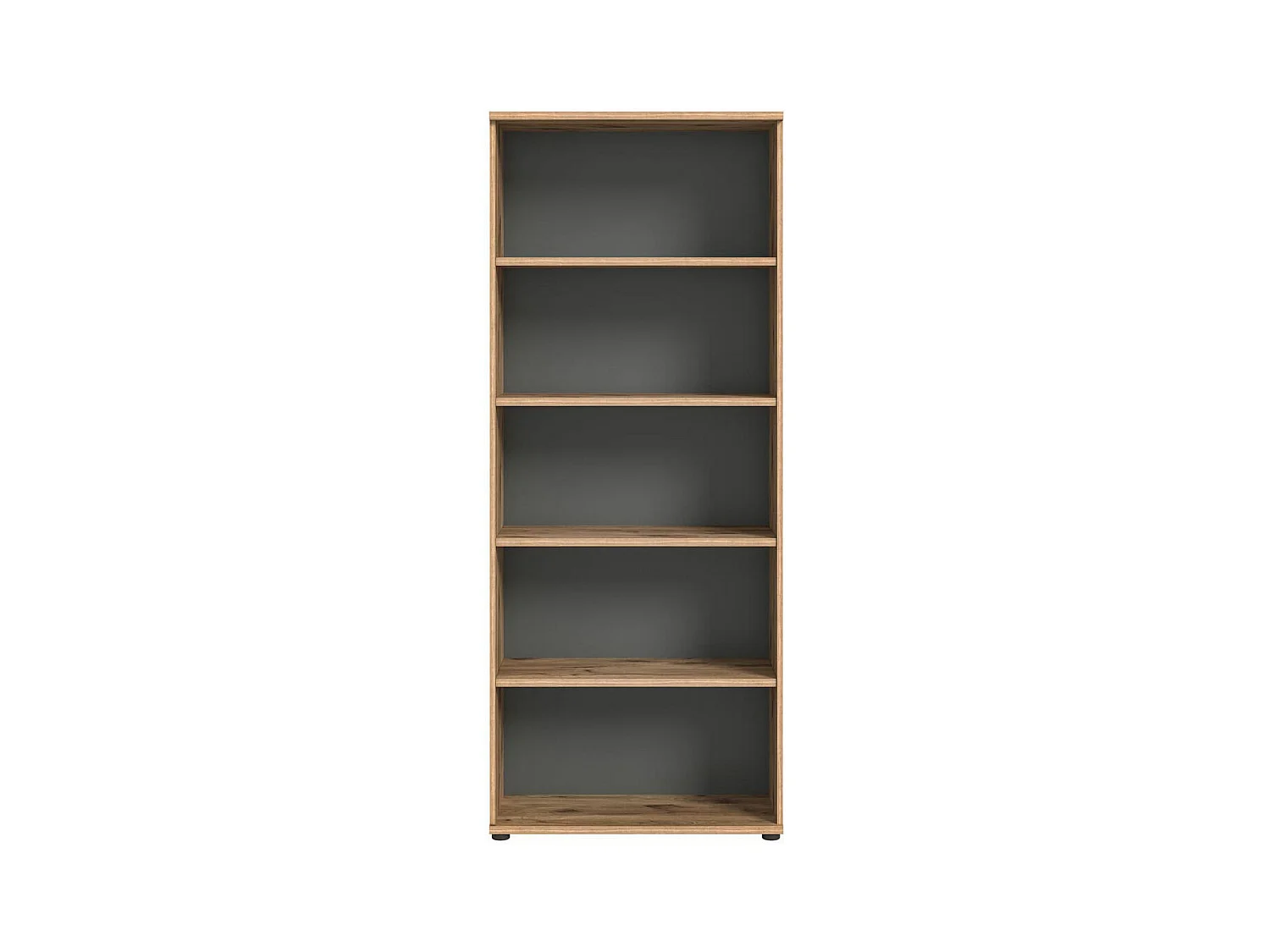 Mason kantoor wandkast 80cm 4 planken grijs,eik decor.