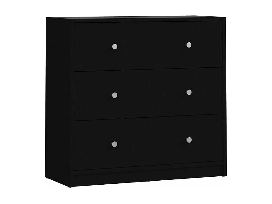 Maria Commode à 3 tiroirs, noir.