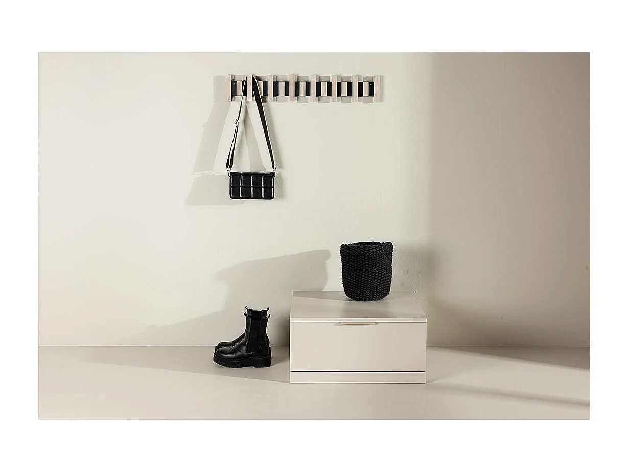 Table de Chevet 2 Tiroirs "Nice" 29cm Beige