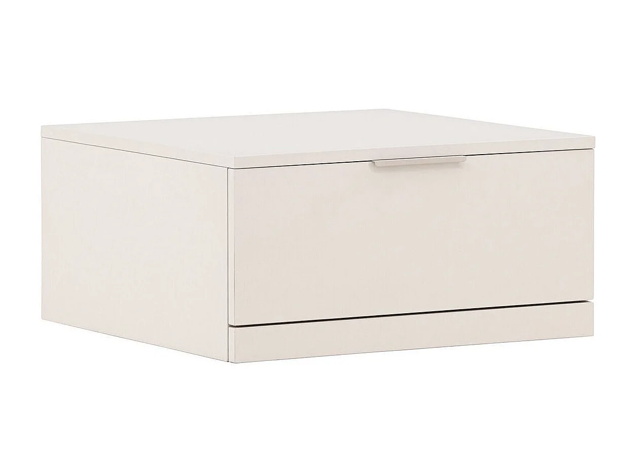 Table de Chevet 2 Tiroirs "Nice" 29cm Beige