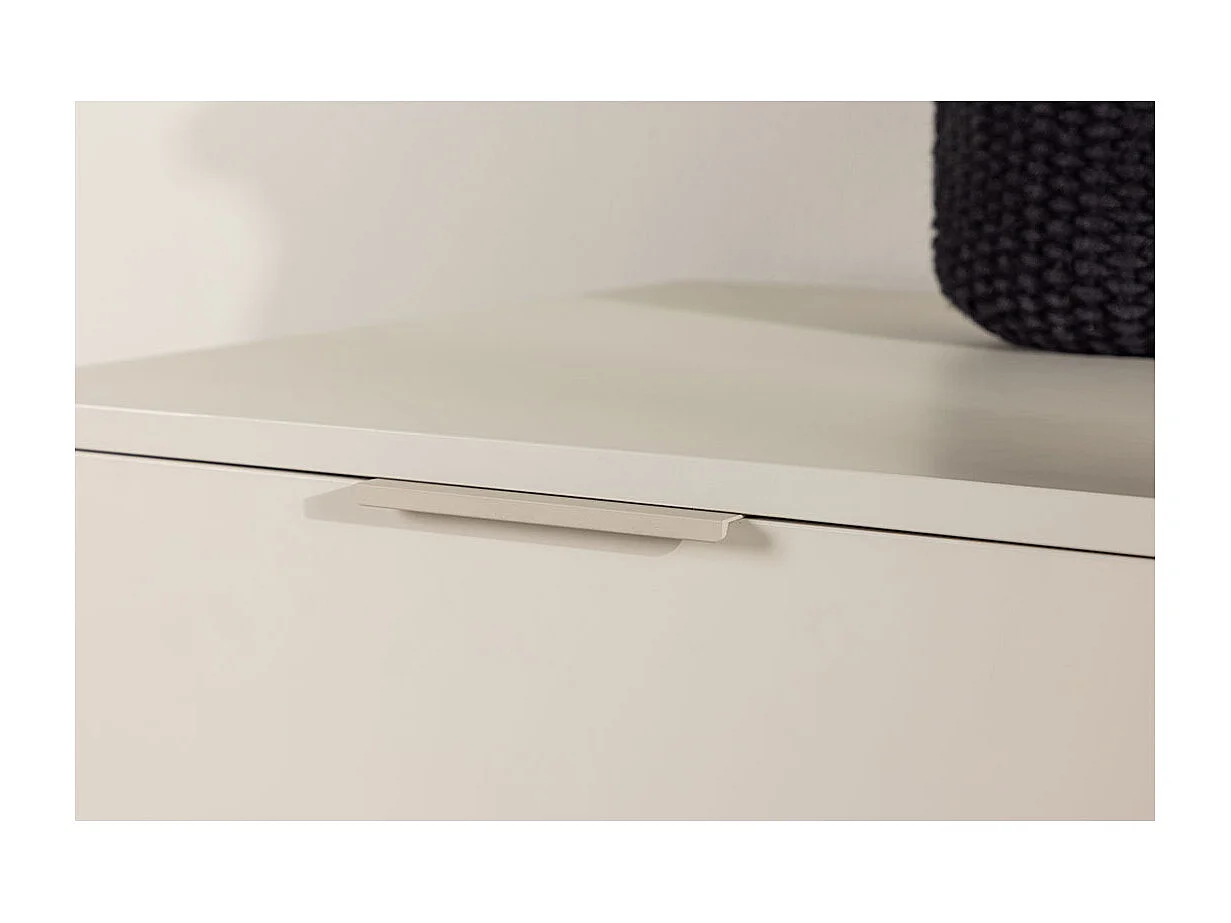 Table de Chevet 2 Tiroirs "Nice" 29cm Beige