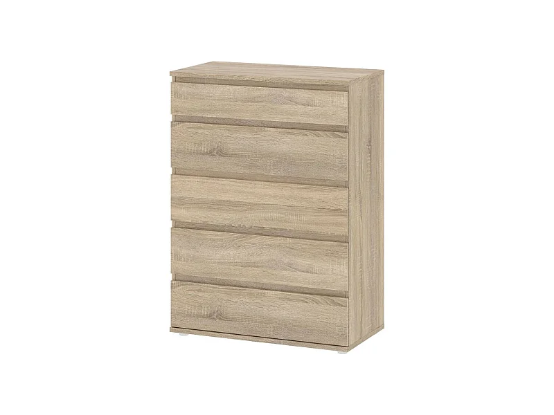 Nora Kommode B 5 Schubladen. Eiche Dekor.