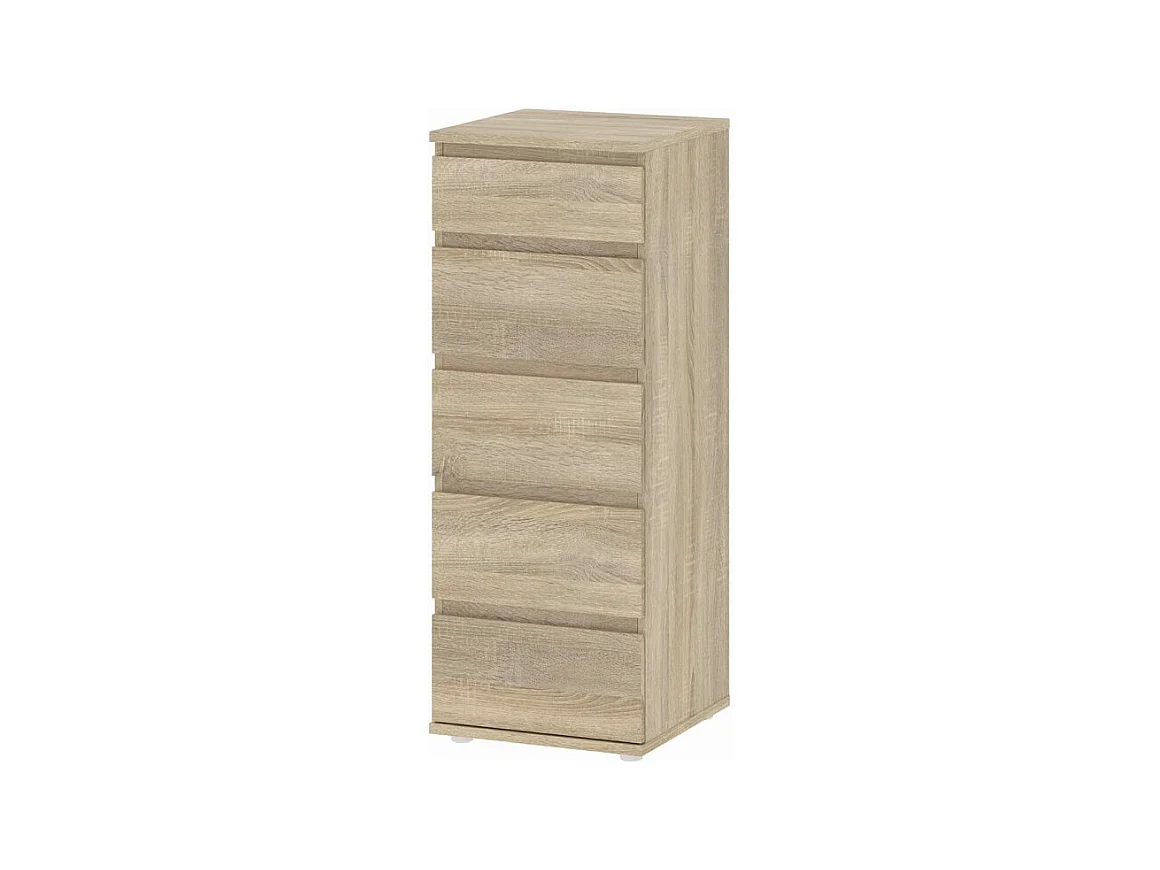 Nora ladekast A 5 lades eiken decor.