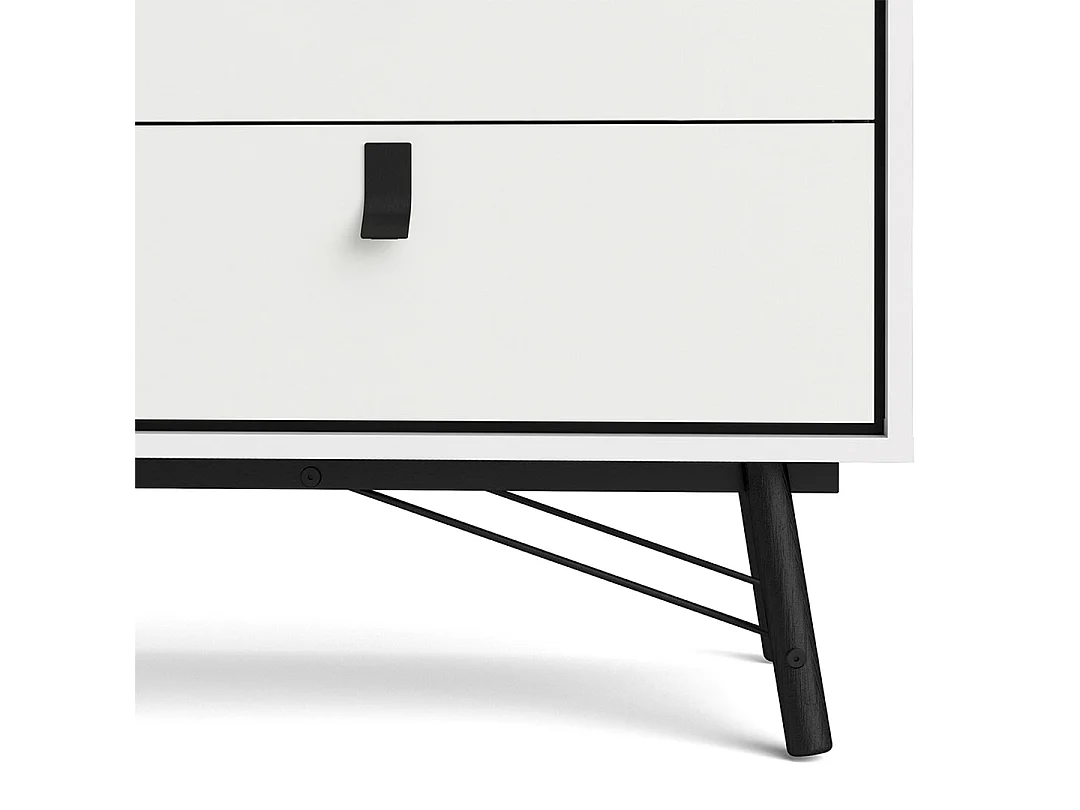 Rye Commode large 6 tiroirs, blanc mat.