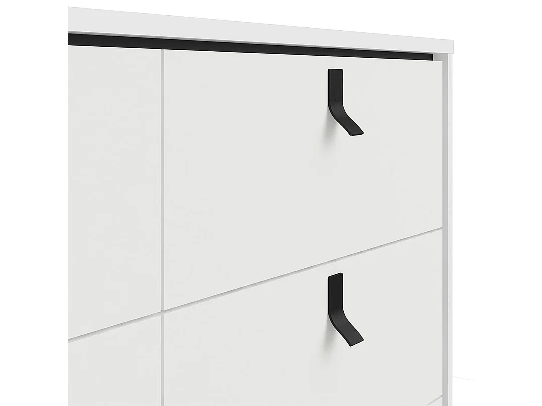 Rye Commode large 6 tiroirs, blanc mat.