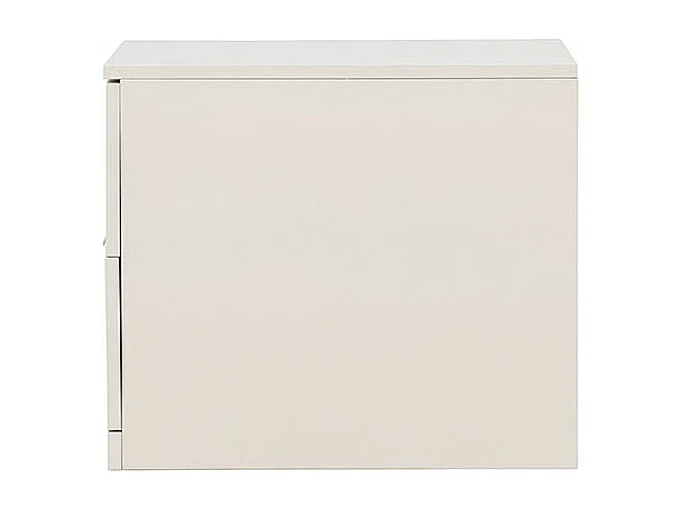 Table de Chevet 2 Tiroirs "Nice" 52cm Beige