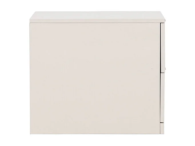 Table de Chevet 2 Tiroirs "Nice" 52cm Beige