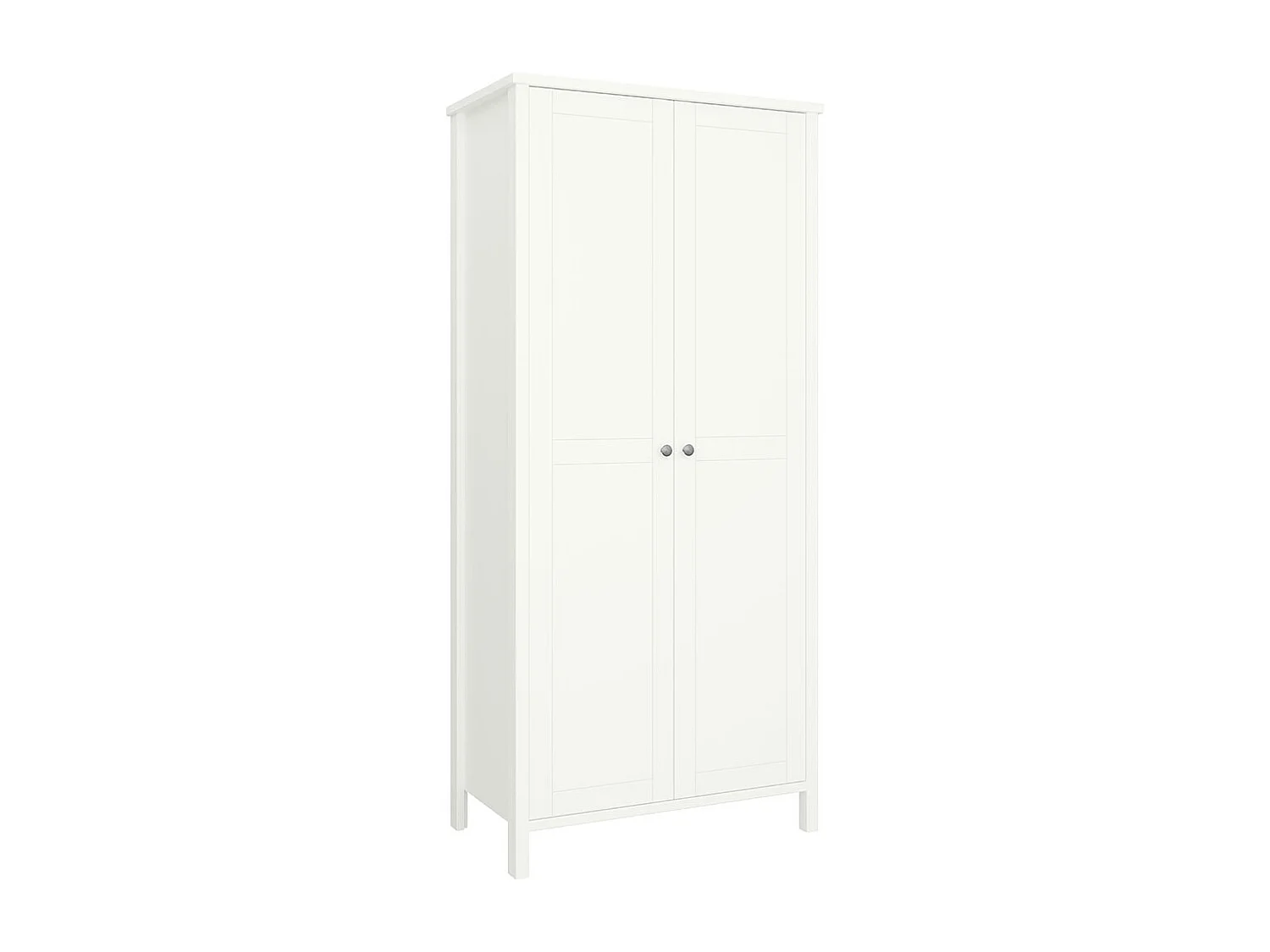 Trone Kleiderschrank 2 Türen, weisslackiert.