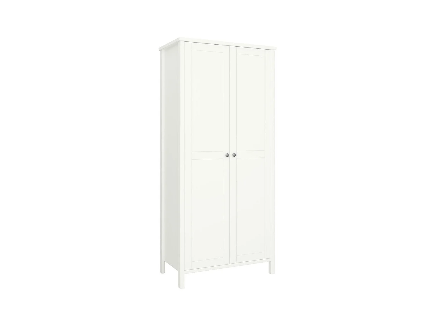 Trone Armoire 2 portes, blanc laqué.