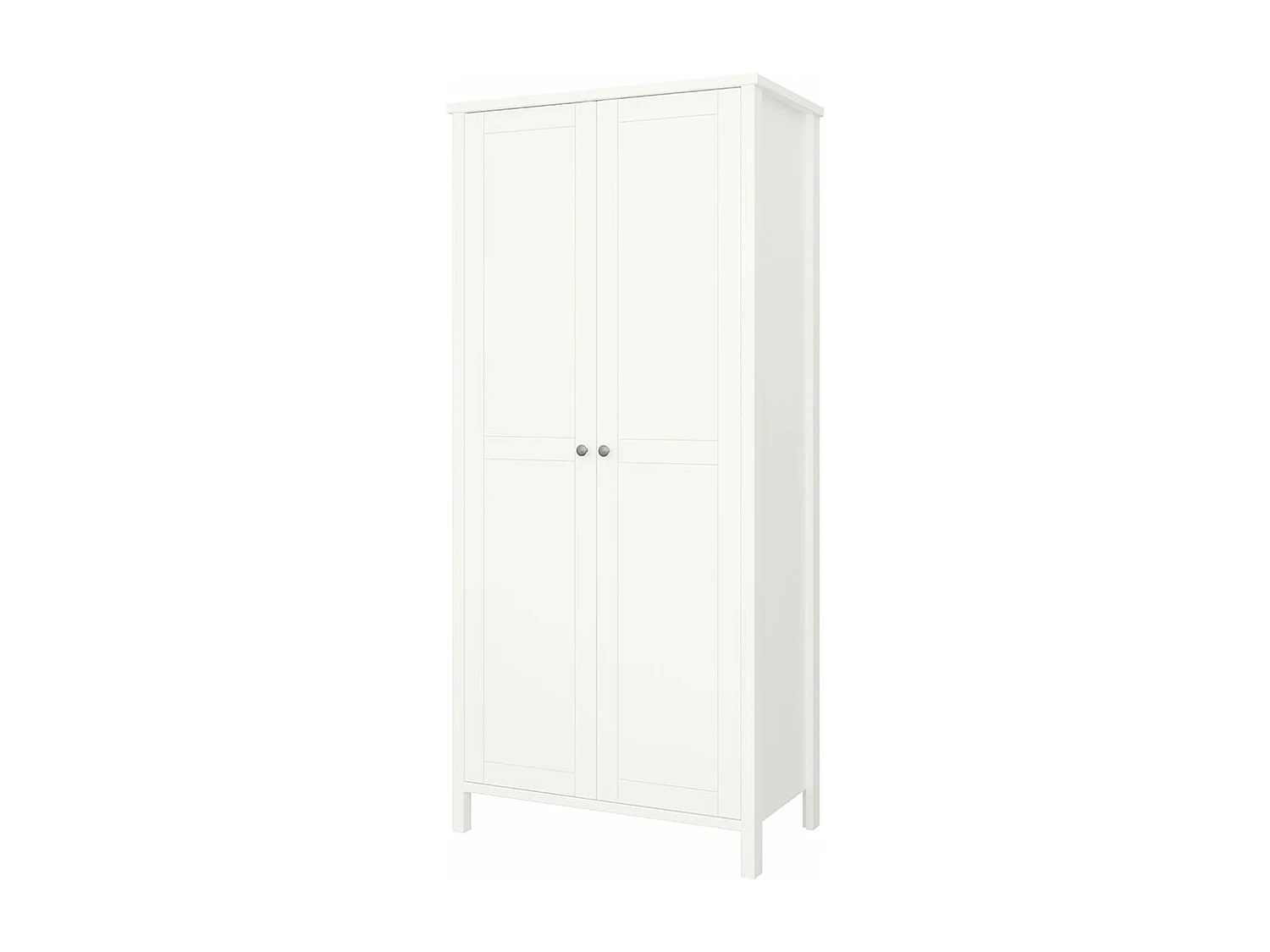 Trone Armoire 2 portes, blanc laqué.