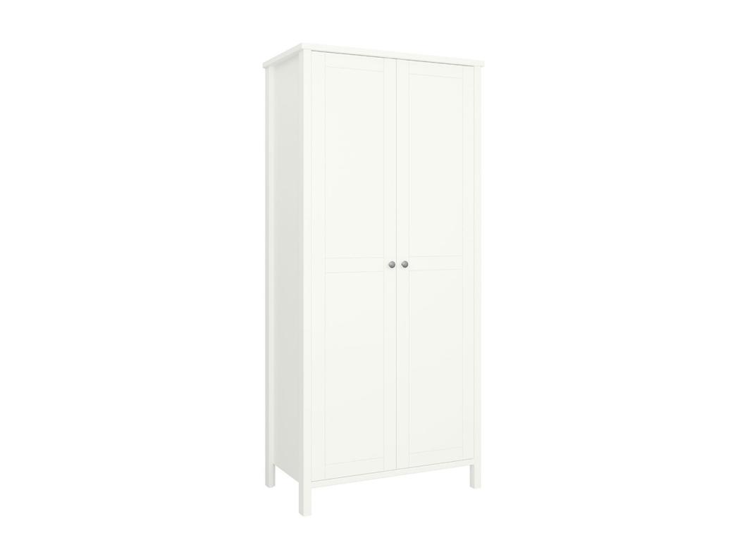 Trone kledingkast 2 deuren, wit gelakt.