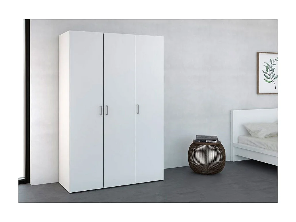 Spell Kleiderschrank 3 Türen. Weiss.