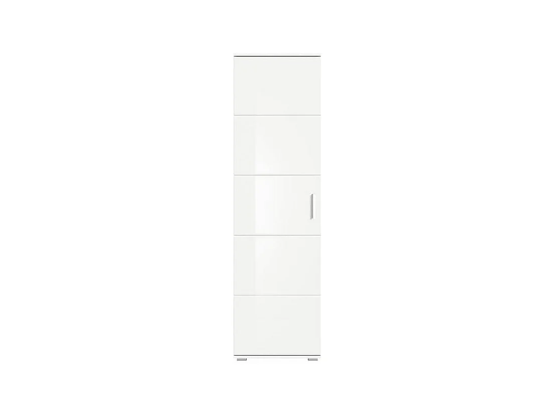 Prego kledingkast 1 deur, 1 ophangstang hoog glans wit,wit.