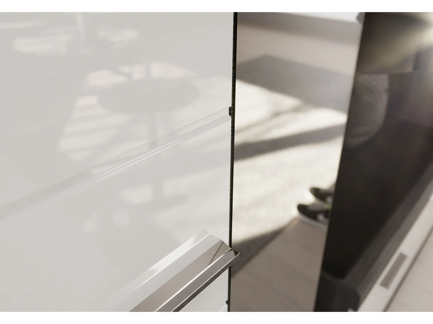 Scout Kleiderschrank 2 Türen grau.