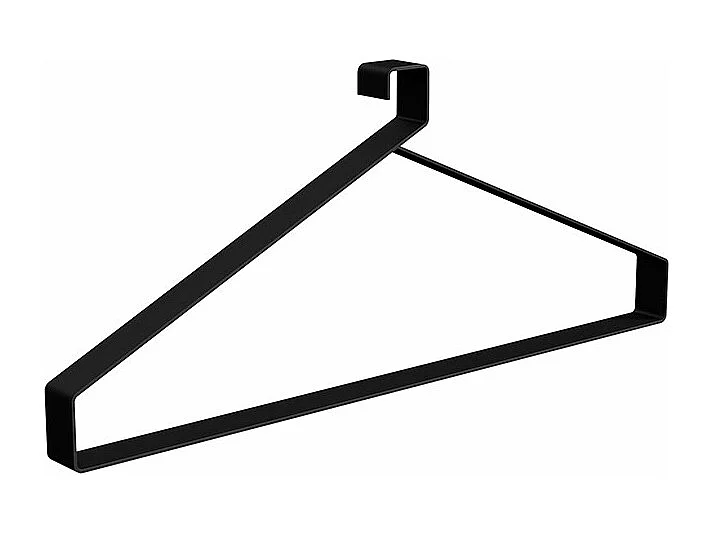 Nimes kapstok 1 plank met haken zwart.