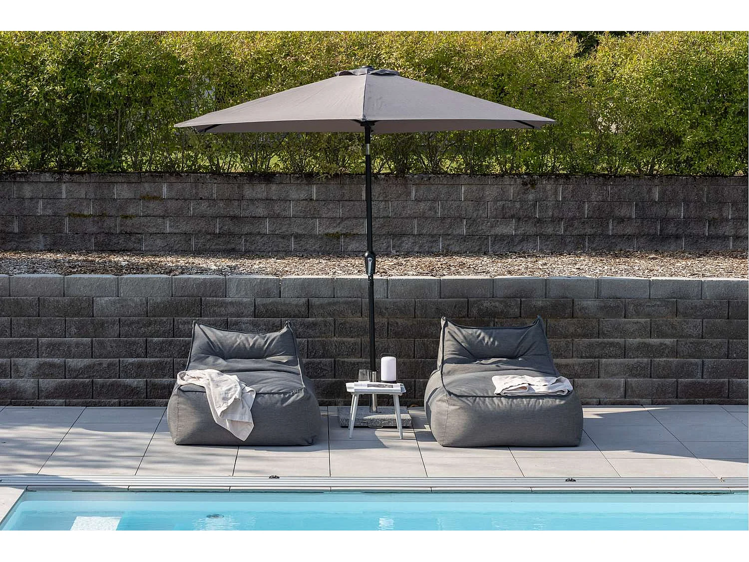 Parasol Inclinable "Leeds" 300cm Gris