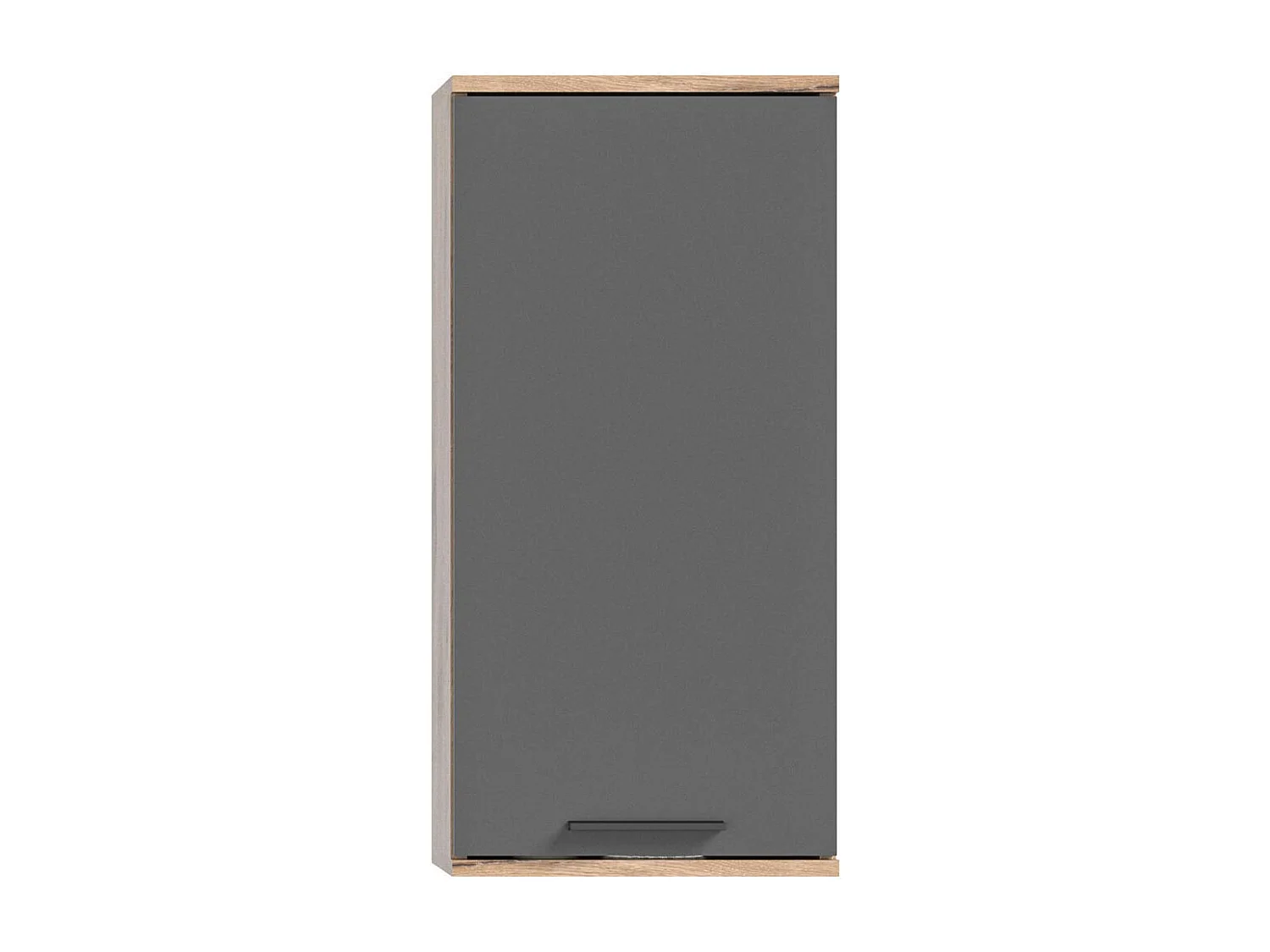 Vasca da bagno Mason sospesa, 1 anta, grigia, decori in rovere.