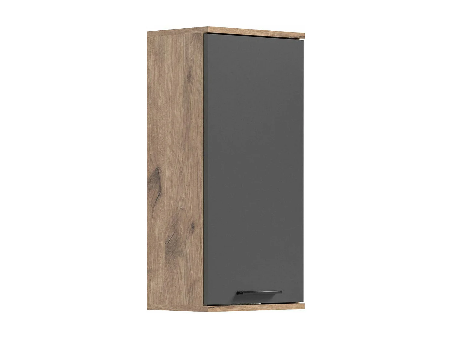 Mason armoire de salle de bain accroché au mur 1 porte gris,chêne décor.