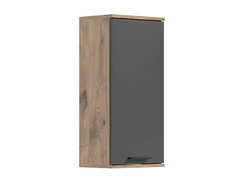 Mason armoire de salle de bain accroché au mur 1 porte gris,chêne décor.