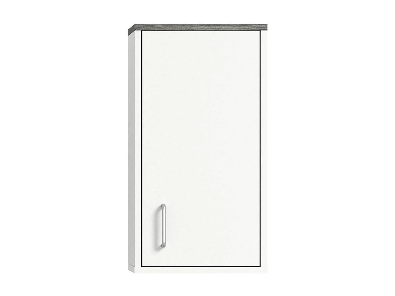 Los Angeles badkamerkast wandmontage 1 deur wit,rookkleurig.