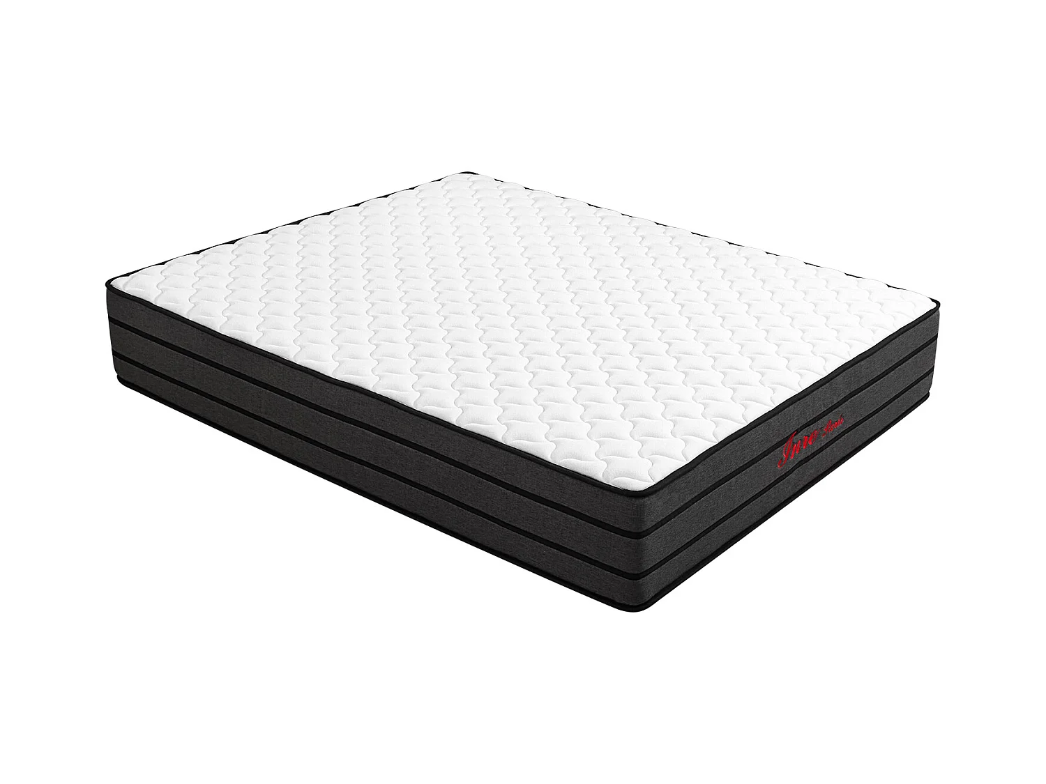 Matelas 180x200 cm INRE Très épais 25 cm Mousse mémoire de forme, Réversible Soutien Parfait, Hypoallergénique