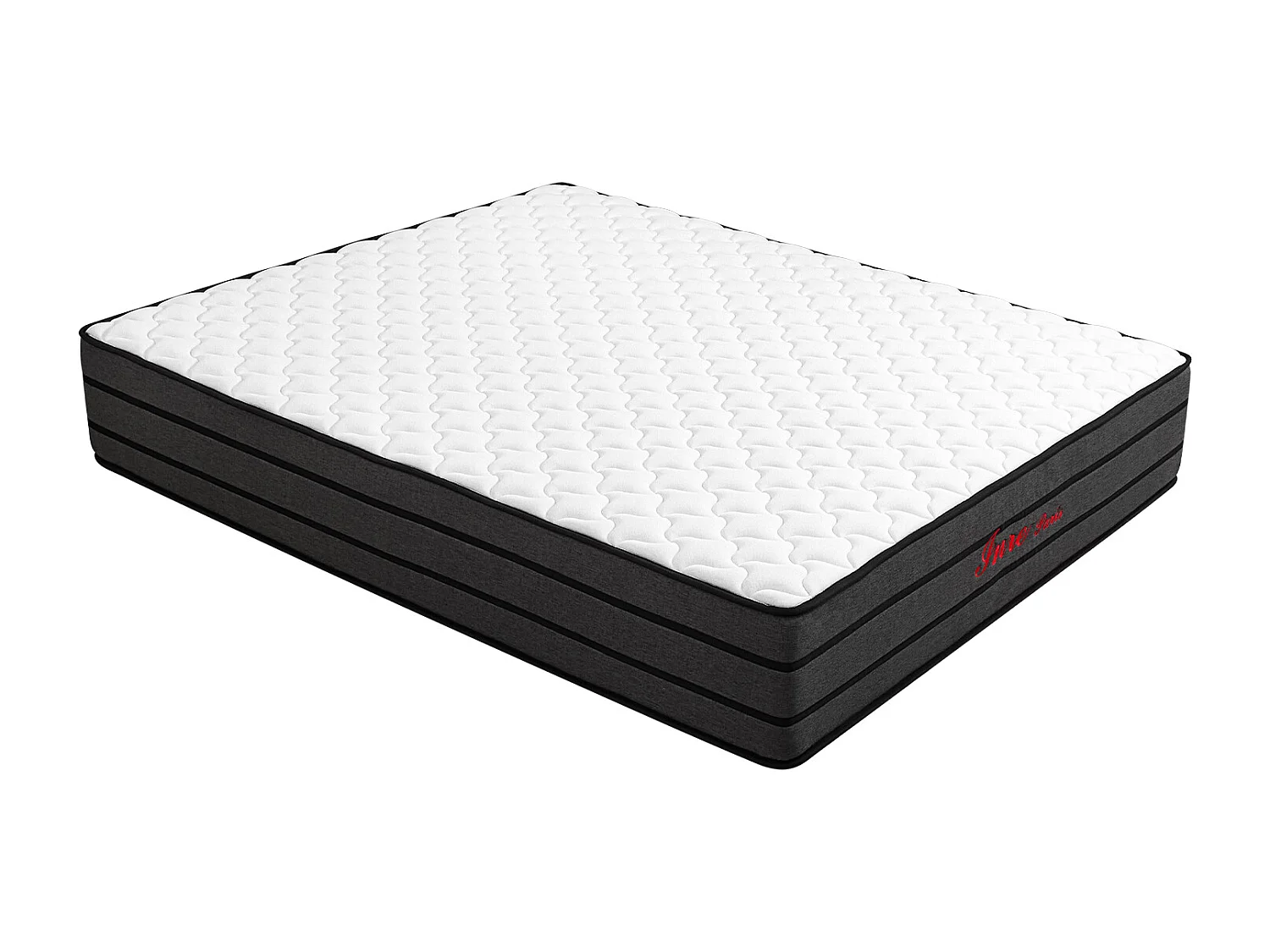 Matelas 180x200 cm INRE Très épais 25 cm Mousse mémoire de forme, Réversible Soutien Parfait, Hypoallergénique