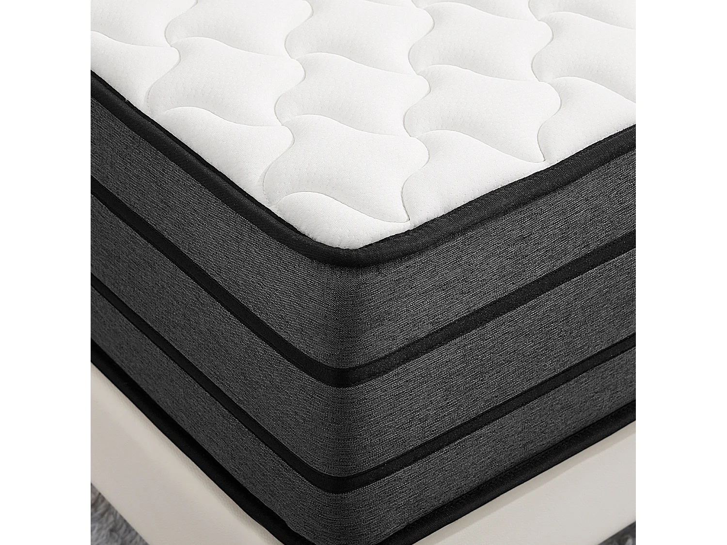 Matelas 180x200 cm INRE Très épais 25 cm Mousse mémoire de forme, Réversible Soutien Parfait, Hypoallergénique