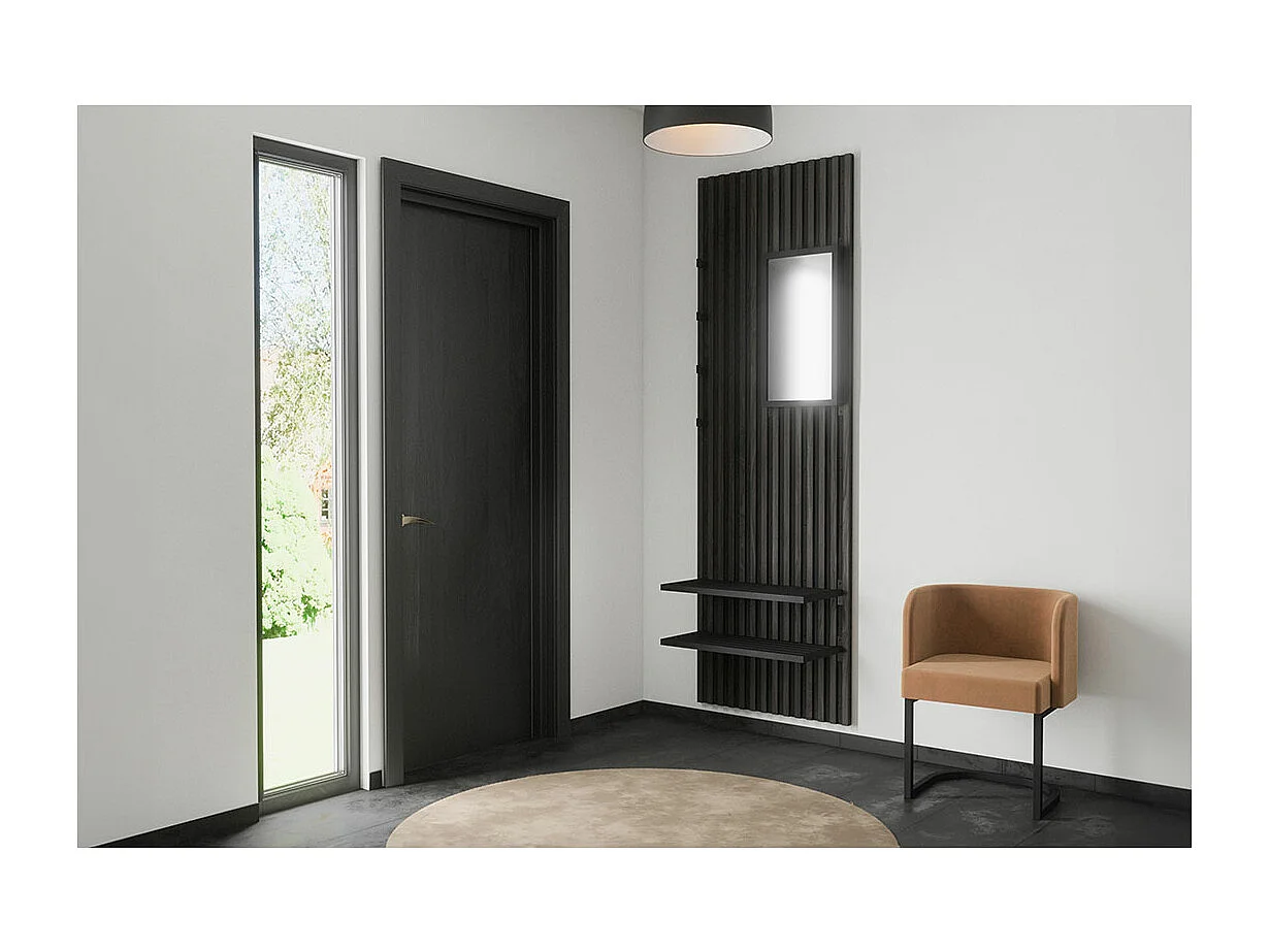 Nimes spiegel zwart.