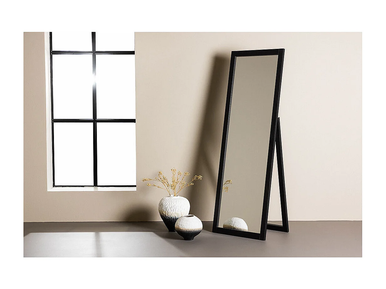 Sebring spiegel vloer 55x170 cm zwart.