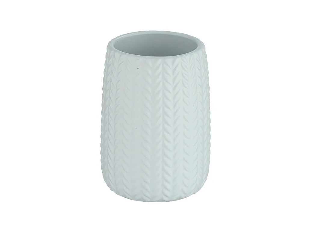 Gobelet pour brosse à dent en céramique "Barinas" - Blanc - D 7.4 x H 10.7 cm