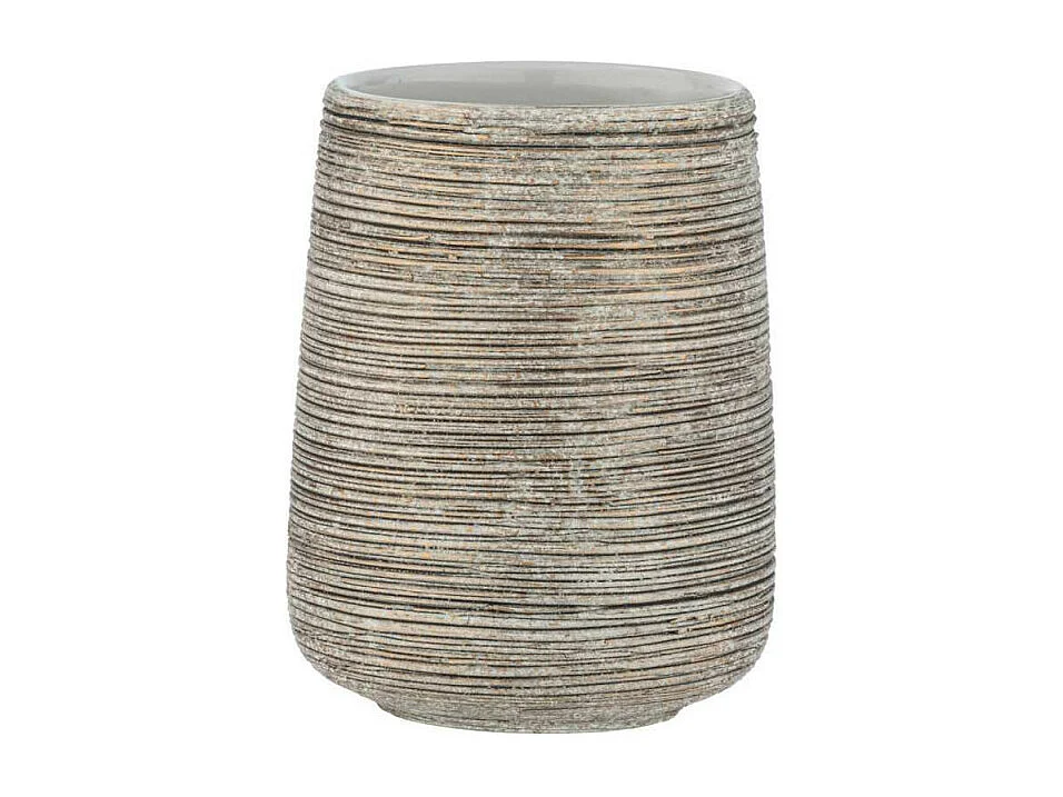 Gobelet porte-brosses à dents en céramique "Fedio" - Or - D 8 x 11 cm