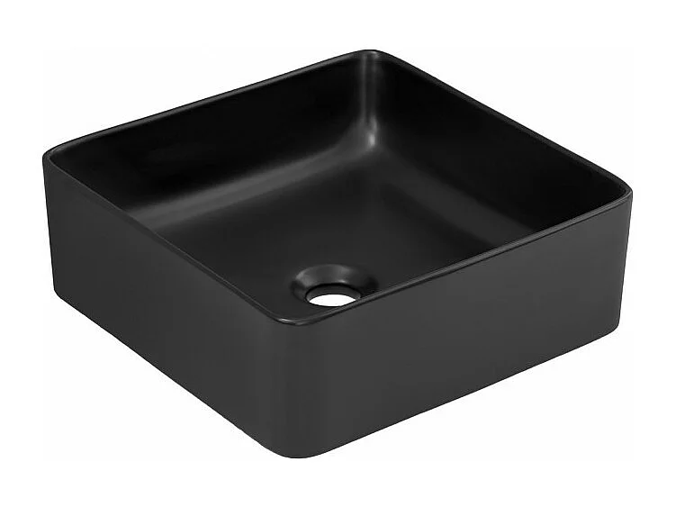 Vasque en céramique Slim - 37 x 37 x 13 cm - Noir